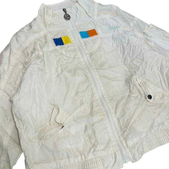 White Colorblock 90’s Windbreaker Jacket - Picture 3 of 7